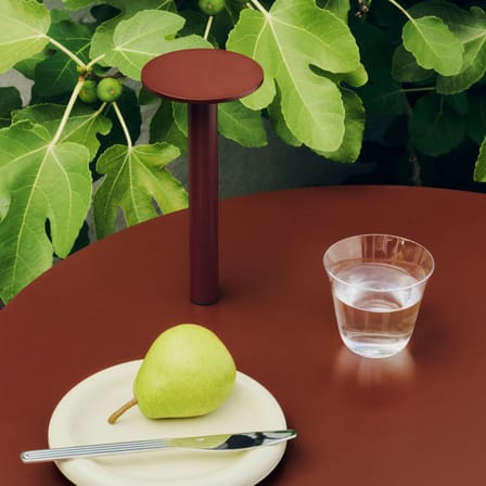Rechargeable Outdoor Lamp Host Small / LED - H 22 cm / Magnetic Attachment - Hay | Iron Red - View 4
