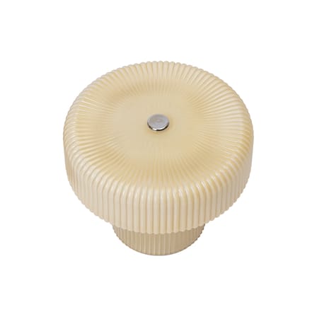 Rechargeable Portable Lamp Ripple LED Glass Beige / Ø 12 x H 10 cm - Ferm Living | Oat - View 2