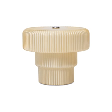 Rechargeable Portable Lamp Ripple LED Glass Beige / Ø 12 x H 10 cm - Ferm Living | Oat - View 1
