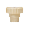 Rechargeable Portable Lamp Ripple LED Glass Beige / Ø 12 x H 10 cm - Ferm Living | Oat - View 1