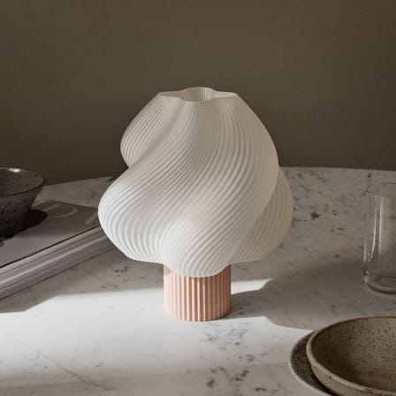 Rechargeable Portable Lamp Soft Serve Pink - CRÈME ATELIER | Wild Strawberry Sorbet / Lamp Shade White - View 4