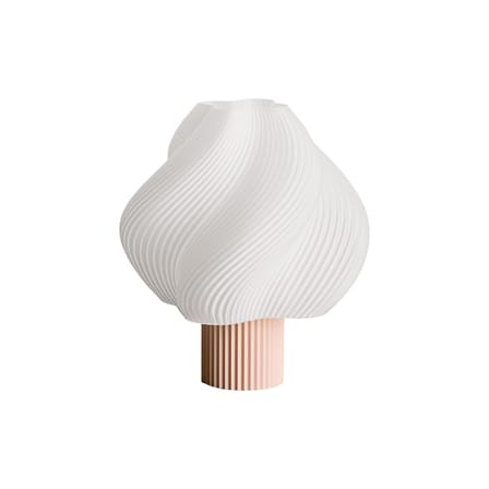 Rechargeable Portable Lamp Soft Serve Pink - CRÈME ATELIER | Wild Strawberry Sorbet / Lamp Shade White - View 1