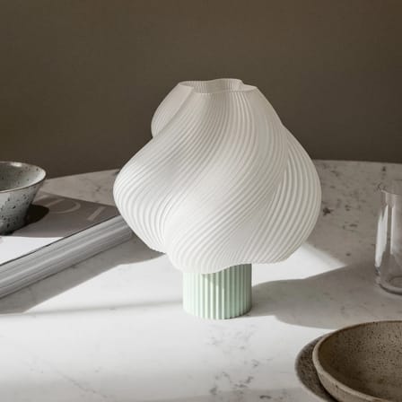 Rechargeable Portable Lamp Soft Serve Green - CRÈME ATELIER | Green matcha / Lamp Shade White - View 2