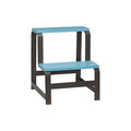 Step Stool Step Wood Blue - HÜBSCH | Blue - Brown - View 1