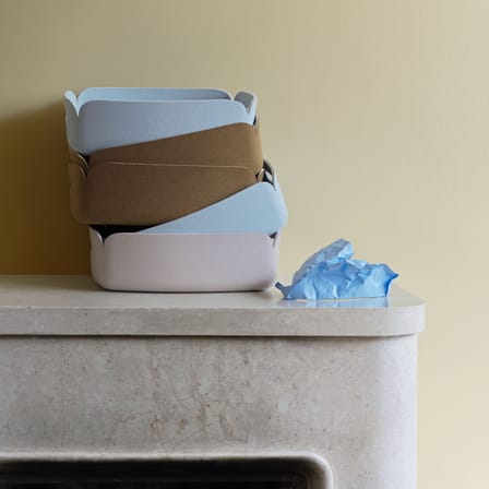 Basket Restore Tray Fabric Blue / 31 x 40 cm - Recycled Felt - Muuto | Light Blue - View 3