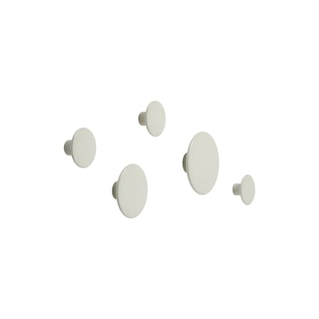 Set of 5 Wall Hooks The Dots Wood / Wood - Assorted Diameters - Muuto | Off-White - View 1