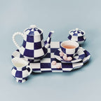 Serving Plate Fête des Bêtes Ceramic Blue / 36,6 x 26,5 cm - Serax | White - Blue - View 3