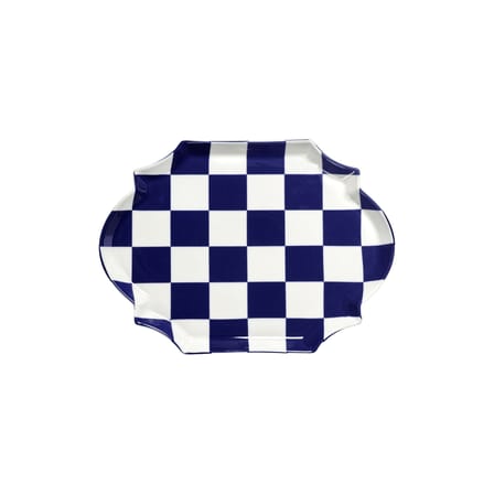 Serving Plate Fête des Bêtes Ceramic Blue / 36,6 x 26,5 cm - Serax | White - Blue - View 1