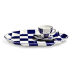 Serving Plate Fête des Bêtes Ceramic Blue / 36,6 x 26,5 cm - Serax | White - Blue - View 4
