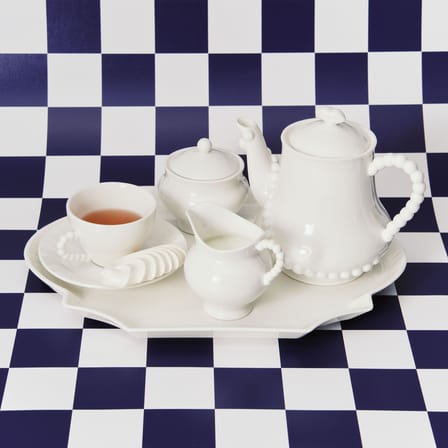 Serving Plate Perle Fine Ceramic White / 36,6 x 26,5 cm - Serax - View 3