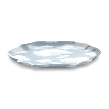 Serving Plate Rêves de Rêves Ceramic Blue / 36,6 x 26,5 cm - Serax | Sky Blue & White (Cloud pattern) - View 4
