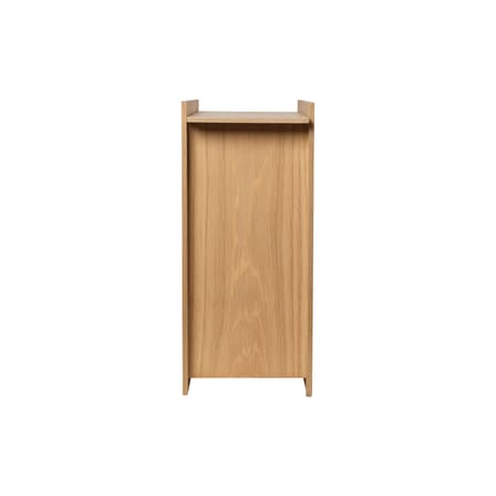 Wastebasket Sama Large Wood Natural / H 50 cm - Inner Plastic Bucket - Ferm Living | Wood Natural - Removable inner bucket : Black - View 1