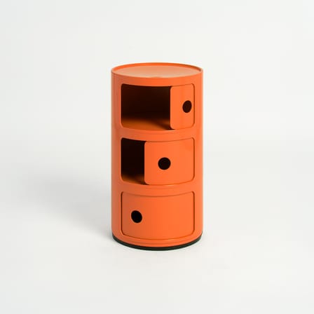 Storage Cabinet Componibili Orange pop / 3 Doors - Limited Edition - Kartell | Orange 021U Pantone - View 2