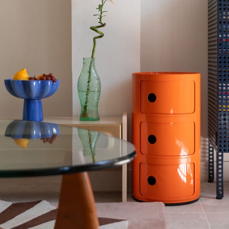 Storage Cabinet Componibili Orange pop / 3 Doors - Limited Edition - Kartell | Orange 021U Pantone - View 4