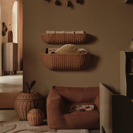 Wall Storage Braided / L 75 x H 14 cm - Ferm Living | Rattan Natural - View 3