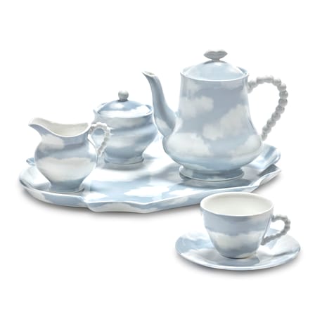Sugar Bowl Rêves de Rêves Ceramic Blue - Serax | Sky Blue & White (Cloud pattern) - View 3
