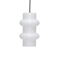 Pendant Light Pilule Pendule Double Glass White / Ø 15 x H 25 cm - HÜBSCH | White, Gloss finish - Cable Black - View 1