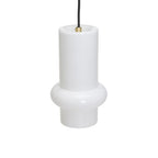 Pendant Light Pilule Pendule Down Glass White / Ø 15 x H 25 cm - HÜBSCH | White, Gloss finish - Cable Black - View 2