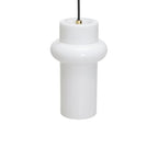Pendant Light Pilule Pendule Up Glass White / Ø 15 x H 25 cm - HÜBSCH | White, Gloss finish - Cable Black - View 2