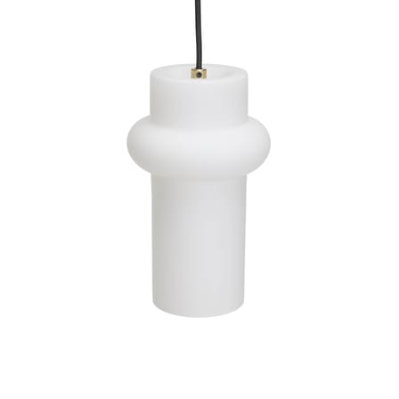 Pendant Light Pilule Pendule Up Glass White / Ø 15 x H 25 cm - HÜBSCH | White, Matte finish - Cable Black - View 2