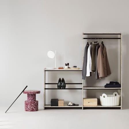 Stool Bit / H 42 cm - Recycled - Normann Copenhagen | Burgundy Speckled White - View 3