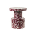 Stool Bit / H 42 cm - Recycled - Normann Copenhagen | Burgundy Speckled White - View 1