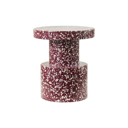 Stool Bit / H 42 cm - Recycled - Normann Copenhagen | Burgundy Speckled White - View 1