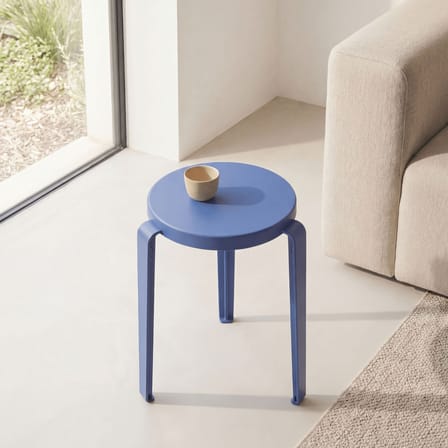 Stackable Stool Lou Chroma Wood Blue / Certified Wood - TIPTOE | Azure Blue - View 2