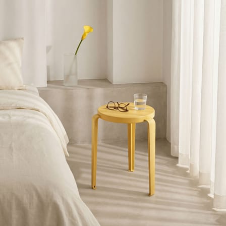 Stackable Stool Lou Chroma Wood Yellow / Certified Wood - TIPTOE | Brioche Yellow - View 4