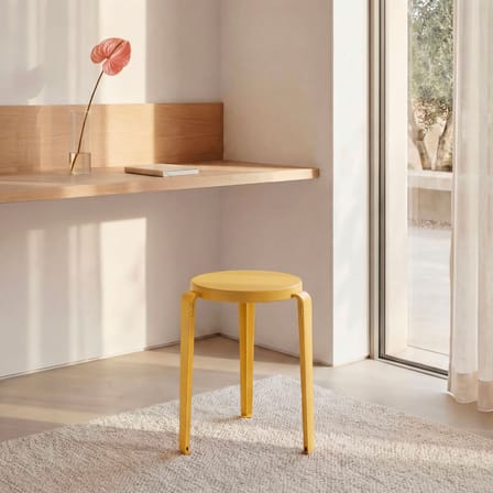 Stackable Stool Lou Chroma Wood Yellow / Certified Wood - TIPTOE | Brioche Yellow - View 2