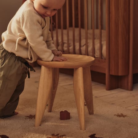 Kids Stool Feve Wood Natural - Ferm Living | Ash Natural - View 4