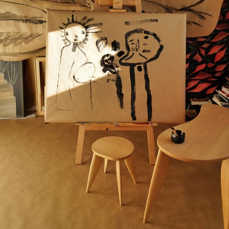 Kids Stool Feve Wood Natural - Ferm Living | Ash Natural - View 2