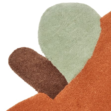 Rug Apple / 110 x 100 cm - New Zealand Wool Hand-Tufted - Ferm Living | Terracotta - View 3