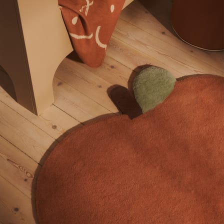 Rug Apple / 110 x 100 cm - New Zealand Wool Hand-Tufted - Ferm Living | Terracotta - View 2