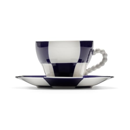 Set of 2 Cups and Saucers Fête des Bêtes - Serax | White - Blue - View 2