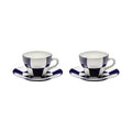 Set of 2 Cups and Saucers Fête des Bêtes - Serax | White - Blue - View 1