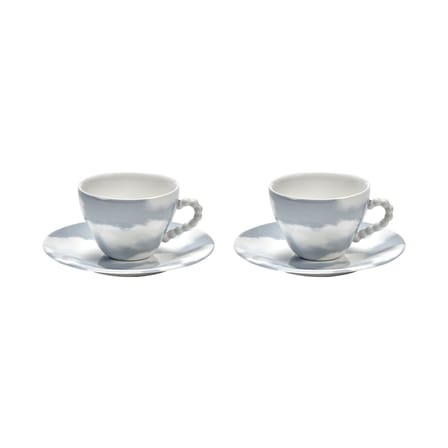 Set of 2 Cups and Saucers Rêves de Rêves - Serax | Sky Blue & White (Cloud pattern) - View 1