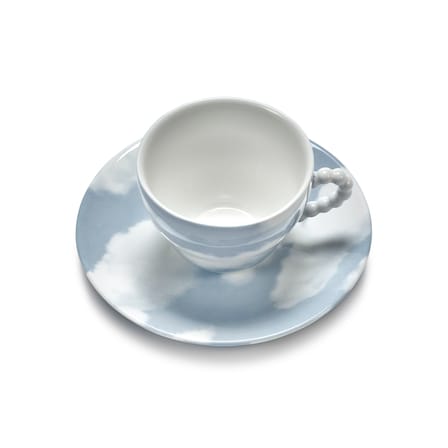 Set of 2 Cups and Saucers Rêves de Rêves - Serax | Sky Blue & White (Cloud pattern) - View 4