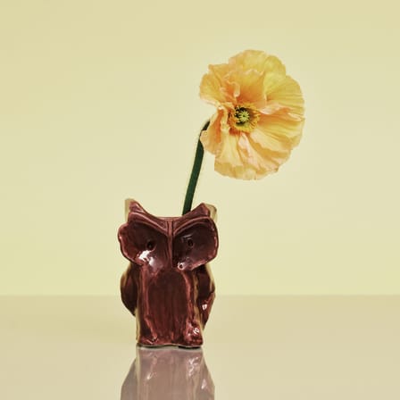 Vase After Midnight Owl Ceramic Purple / XS - H 12 cm - Serax | Eggplant - View 4