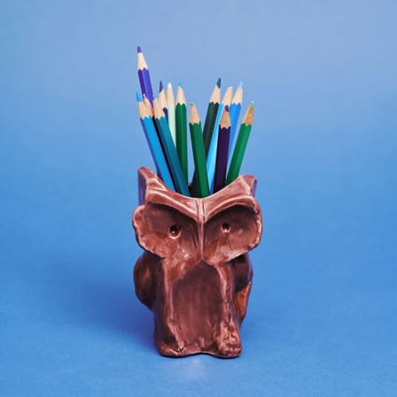 Vase After Midnight Owl Ceramic Purple / XS - H 12 cm - Serax | Eggplant - View 3