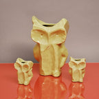 Vase After Midnight Owl Ceramic Yellow / Small - H 23 cm - Serax - View 4