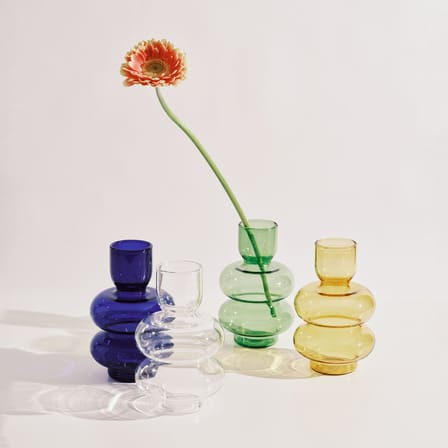 Vase Bubble Glass Blue / H 15 cm - Serax - View 3
