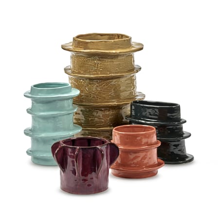 Vase Molly 06 Ceramic Blue / L 27.5 x H 20.5 cm - Serax | Navy Blue - View 4